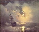 Storm in the Sea at Night by Ivan Constantinovich Aivazovsky